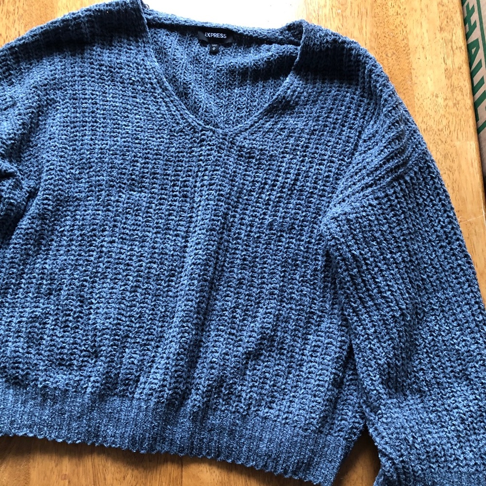 Express chenille v neck sweater sz M